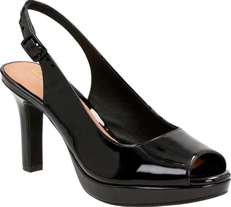 Amazon.com: Black Peep Toe Platform